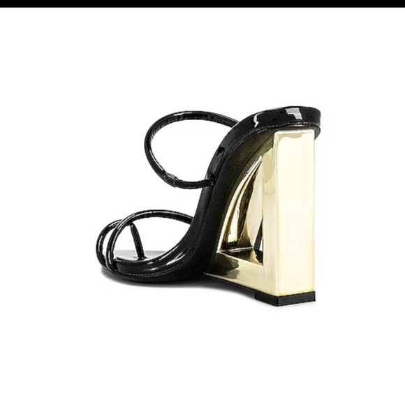 Raye gold block strappy sandals - Picture 3 of 4